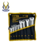 آچار یکسر تخت و یکسر رینگی تاپکس مدل YP-8-19MM مجموعه 8 عددی
